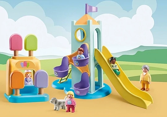 Playmobil 123  Aire de jeux avec toboggan géant 1.2.3