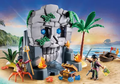 Playmobil L&#39;île au trésor avec pirate et monstre marin