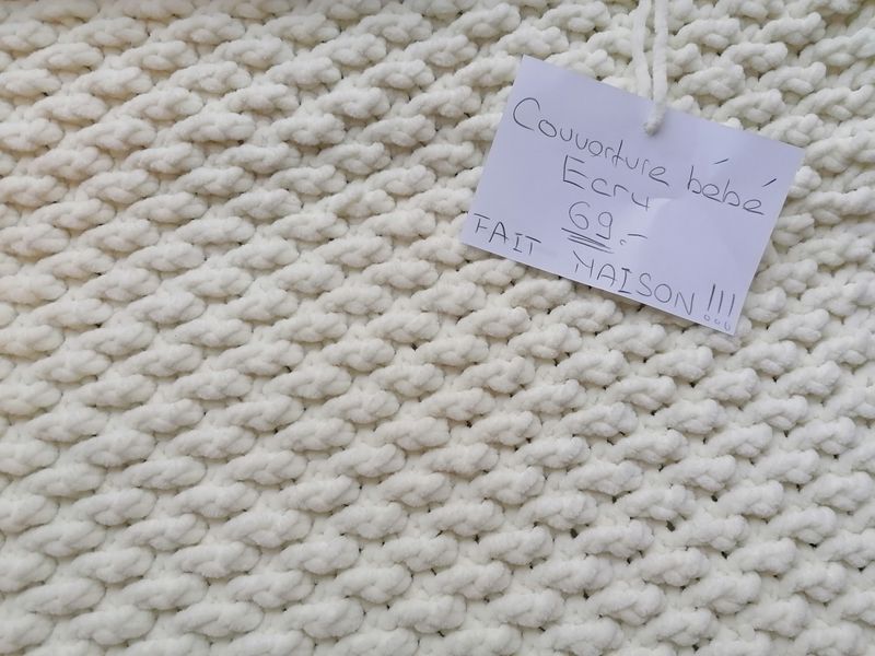 Petite couverture couleur Ecru, FAIT MAISON!!!