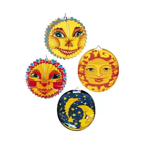Lampion lanterne soleil, lune, pour le 1er août Fête nationale Suisse 