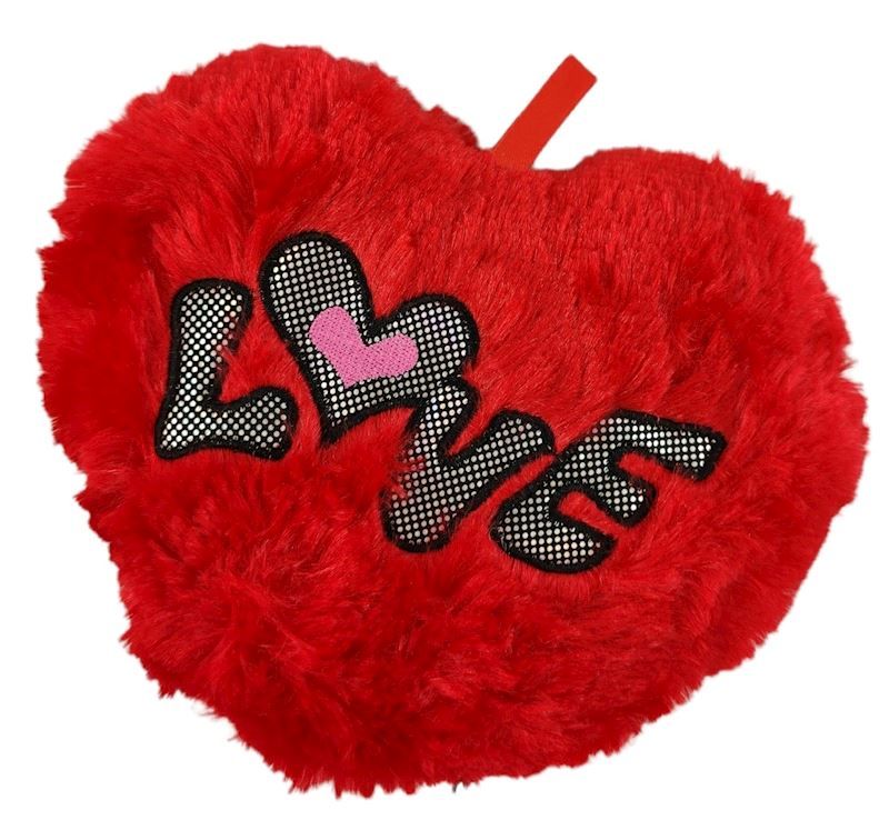 Peluche coeur rouge brodé LOVE 20 cm