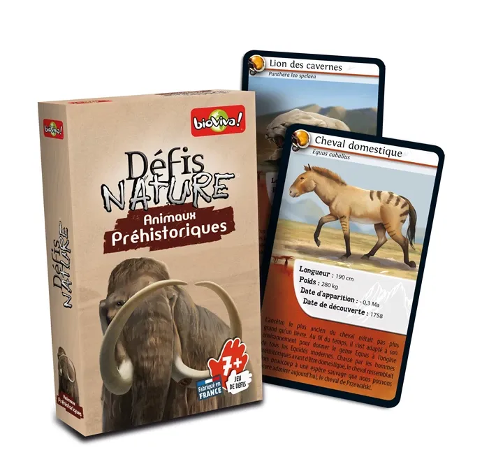 DEFIS NATURE ANIMAUX PREHISTORIQUES (FR), jeu de cartes