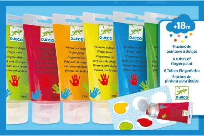 Djeco Peinture à doigts 6 tubes