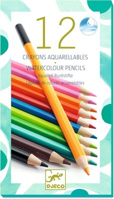 Djeco - 12 crayons aquarellables