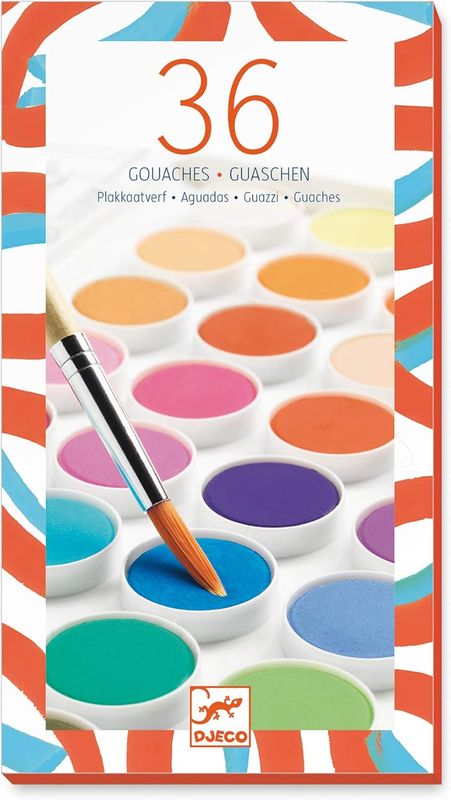 36 pastilles de gouaches Djeco peinture