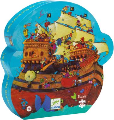 Djeco, puzzle silhouette, 54 pièces, le bateau de Barberousse