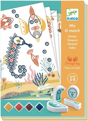 Djeco, Mix &amp; Match tampons Animaux suprises