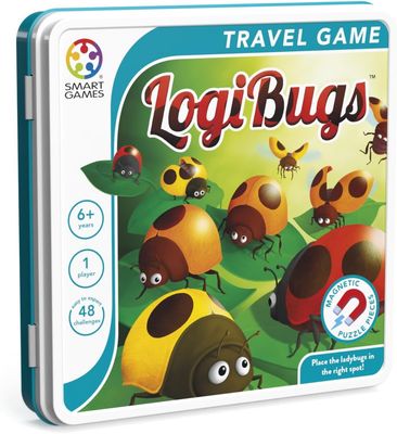Smart Games - Logibugs - Brainstorming - Jeu de stratégie éducatif Multi-Niveaux et développement des compétences - Jeu de logique et de réflexion - 6 Ans + - 1 Joueur - Multilingue