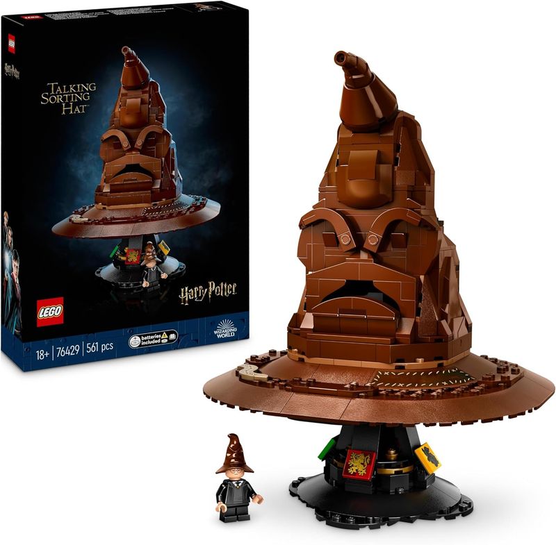Lego Harry Potter Le Choixpeau Magique Qui Parle, 31 Sons Aléatoires, Modèle à Construire, Déco sur Le Thème du Cinéma, Idée Cadeau pour Adultes, pour Mère, Père et Fans de Maisons de Poudlard