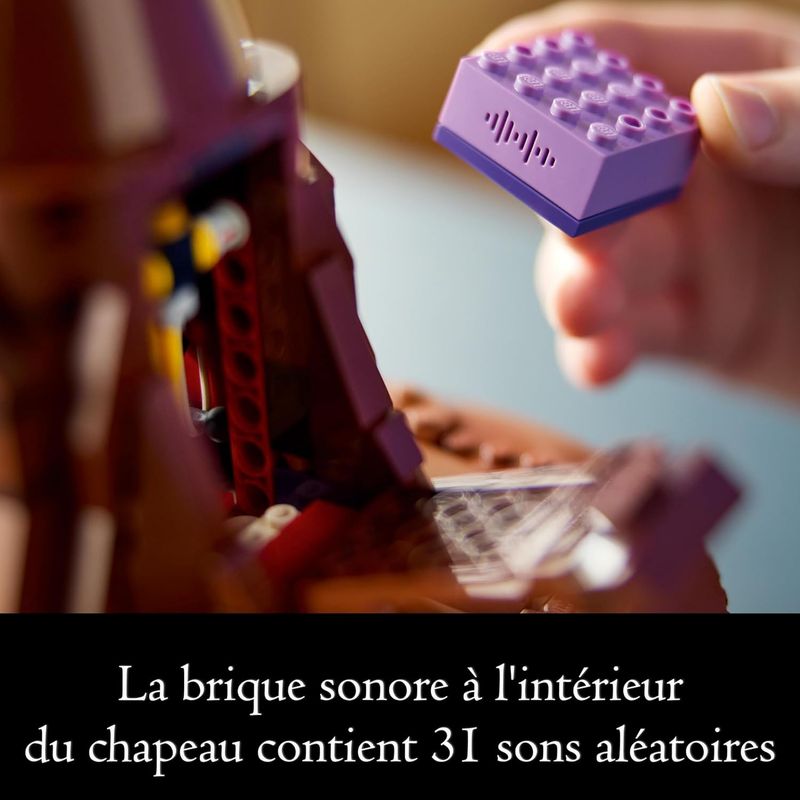 Lego Harry Potter Le Choixpeau Magique Qui Parle, 31 Sons Aléatoires, Modèle à Construire, Déco sur Le Thème du Cinéma, Idée Cadeau pour Adultes, pour Mère, Père et Fans de Maisons de Poudlard