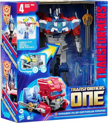 Transformers : Le Commencement, Figurine Interactive One Power Flip Optimus Prime, 4 modes