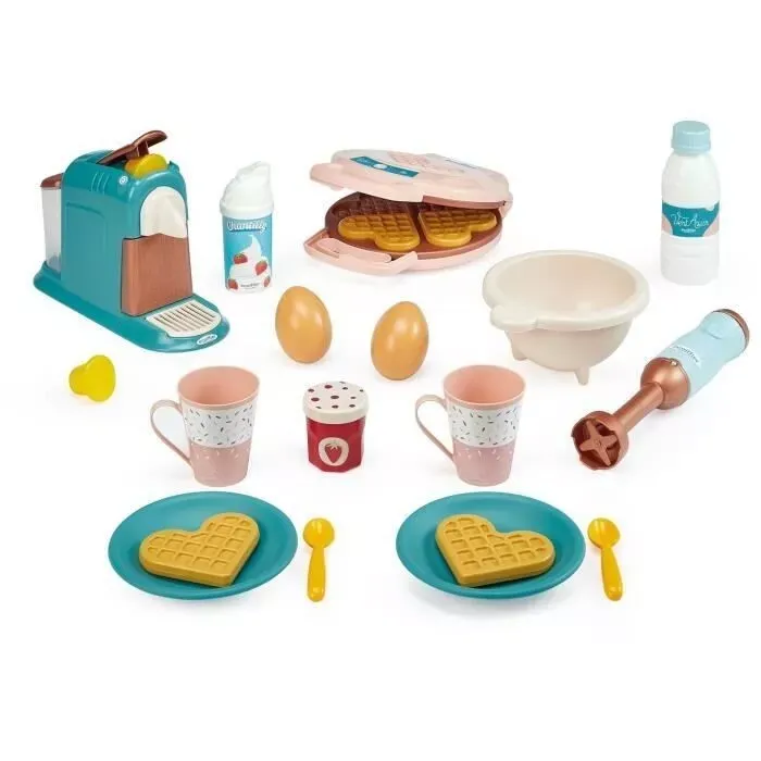 Coffret gourmand, 3 en 1, café gaufres, dinette pour les petits