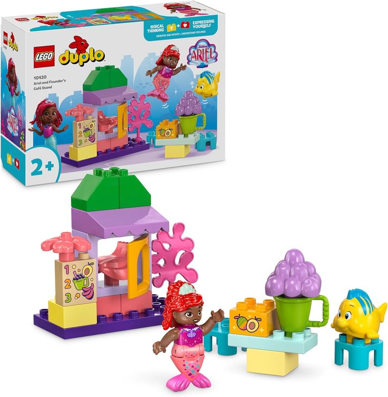 LEGO Duplo | Disney Le Stand de Café d’Ariel et de Polochon - Set Briques de Construction La Petite Sirène
