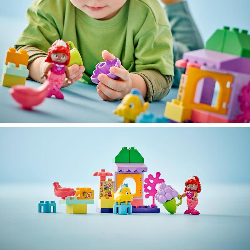 LEGO Duplo | Disney Le Stand de Café d’Ariel et de Polochon - Set Briques de Construction La Petite Sirène