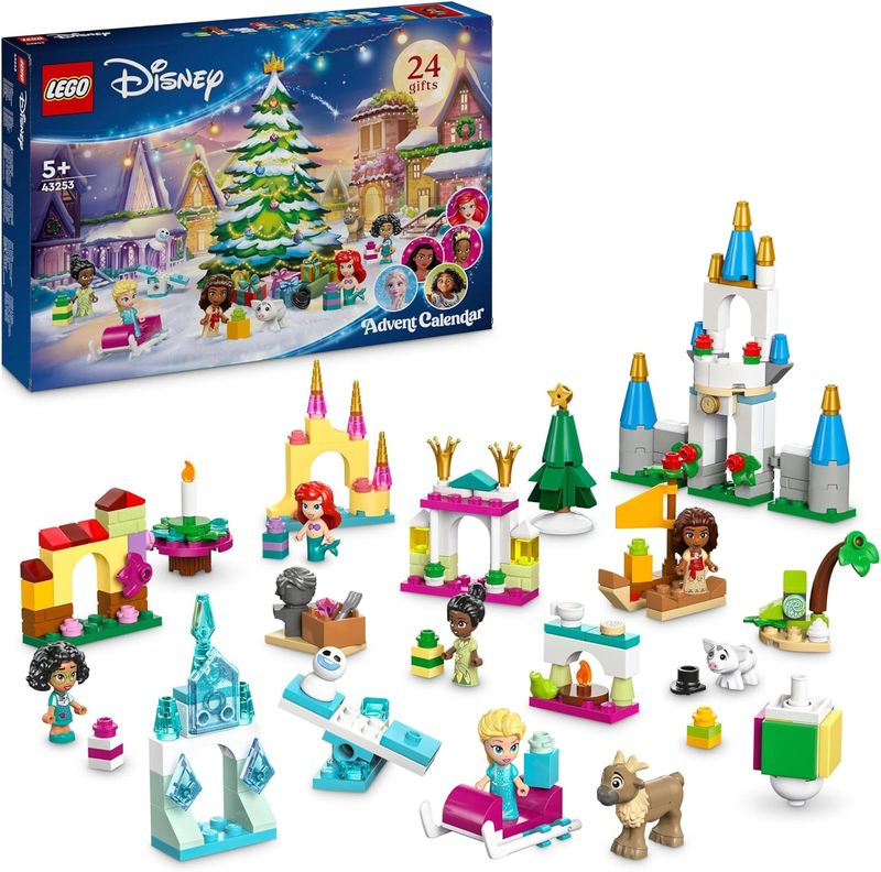 LEGO | Disney Princess Calendrier de l'Avent 2024 - Jouet Festif avec 5 Micro-poupées