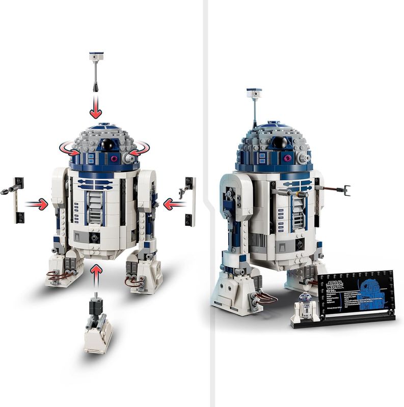 LEGO Star Wars R2-D2 pour Enfants, Garçons et Filles, Modèle de Droïde en Briques à Construire avec la Figurine Dark Malek du 25e Anniversaire et Une Plaque de Décoration