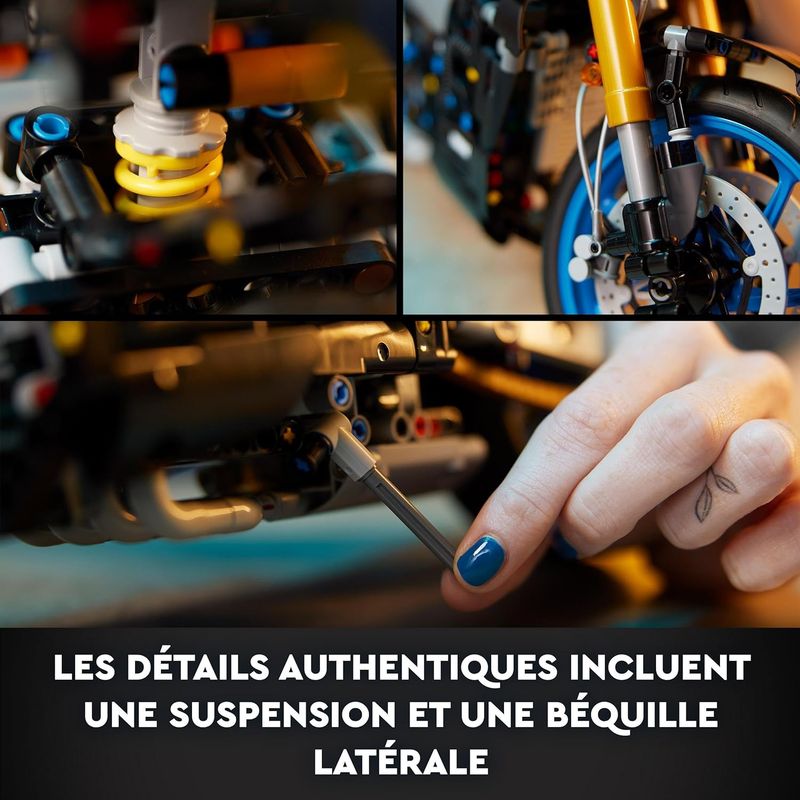 LEGO Technic moto Yamaha MT-10 SP - Modélisme Authentique avec Moteur 4 Cylindres et Direction Fonctionnelle