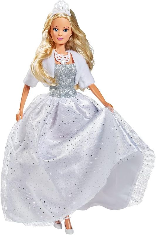 Simba - Steffi Love Rêve Blanc - Poupée Mannequin 29cm - Robe Blanche à Paillettes + Accessoires