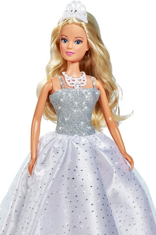 Simba - Steffi Love Rêve Blanc - Poupée Mannequin 29cm - Robe Blanche à Paillettes + Accessoires
