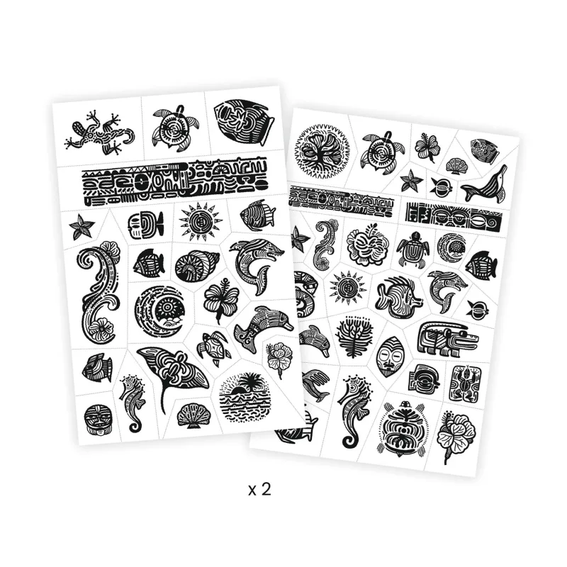 Djeco Tattoos Polynésie, tatouages
