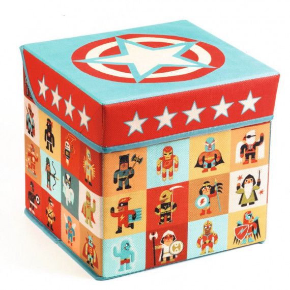 Coffre à jouets et de rangement siège pour enfant "Stars"