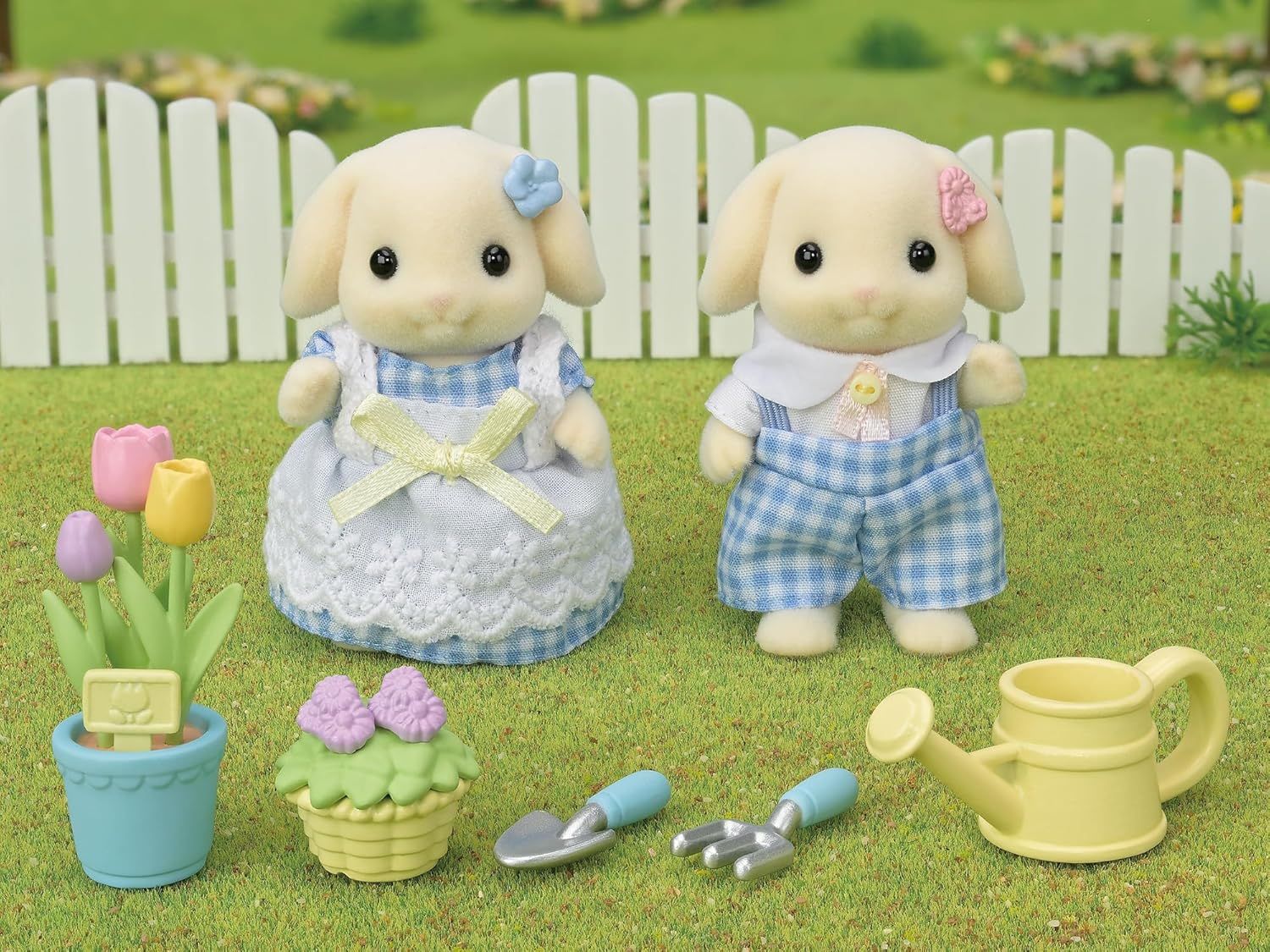 Sylvanian Families - Le frère et la sœur Lapin Bélier (mouton)