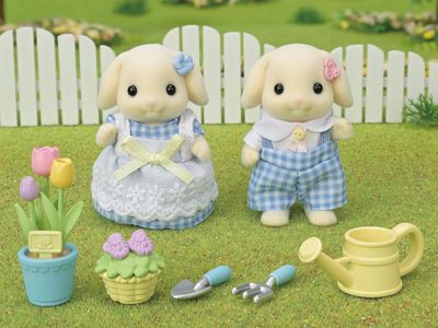 Sylvanian Families - Le frère et la sœur Lapin Bélier (mouton)