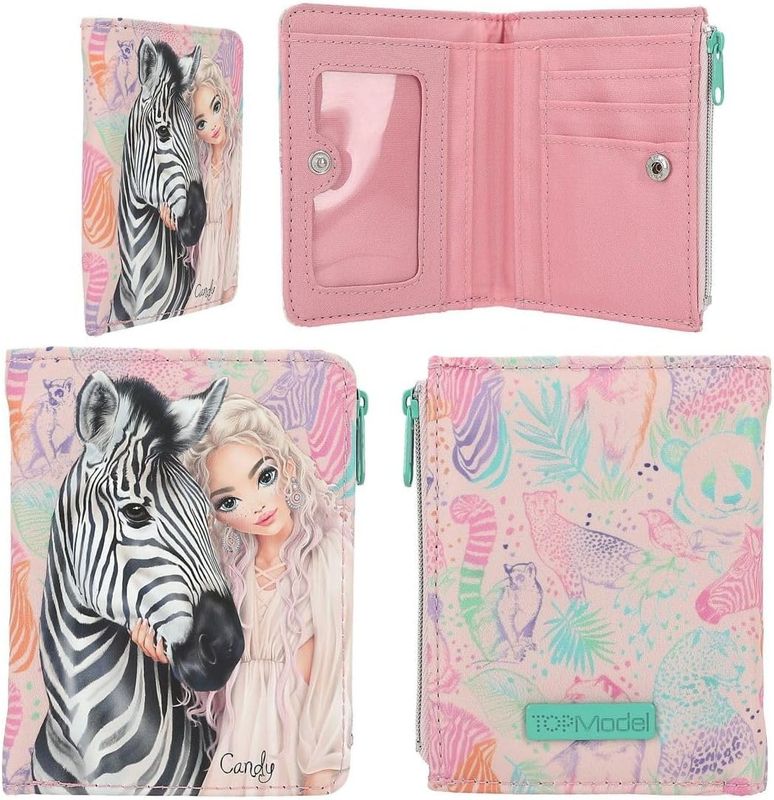 Portemonnaie Top Model rose avec zèbre