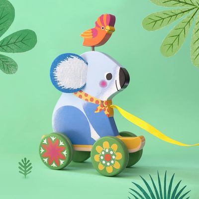 Djeco Jouet à tirer Koala Otto, en bois