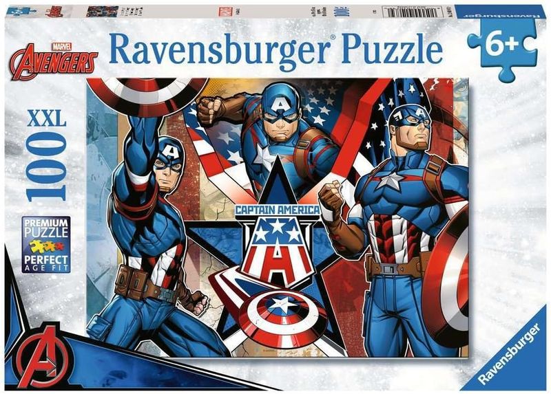 Ravensburger Puzzle 100 pièces XXL Avengers, Marvel, Captain America