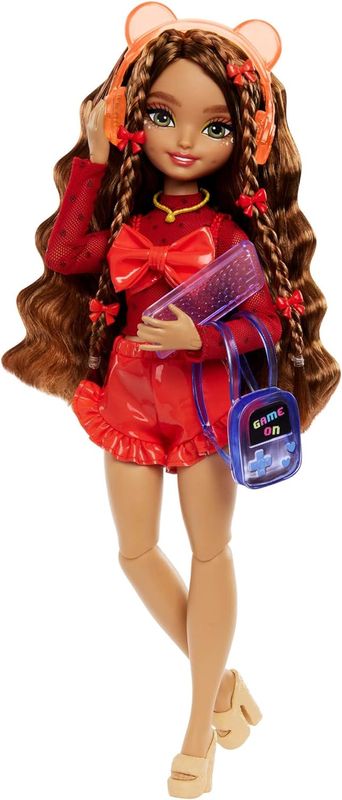 Barbie Poupée et Accessoires Équipe de Rêve Teresa® articulée avec Cheveux Bruns et Barrettes, 10 éléments sur Le thème du Jeu vidéo