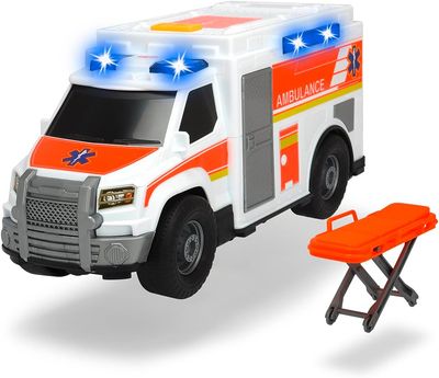 Ambulance Dickie avec sons et lumières, 30 cm de long