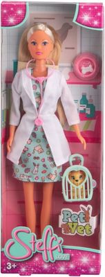 Poupée Steffi love vétérinaire avec chien