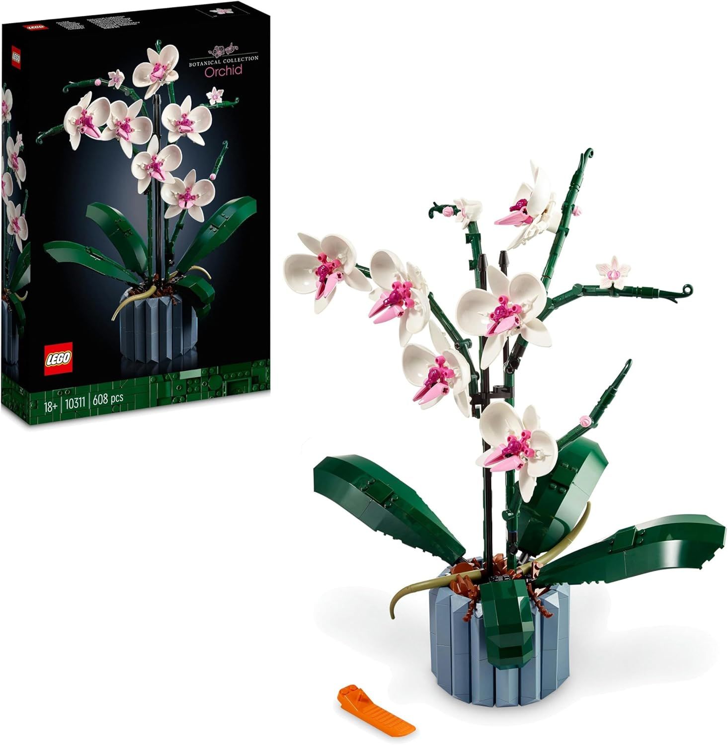 LEGO Icons L’Orchidée - Plantes ou Fleurs Artificielles d&#39;Intérieur, Collection Botanique