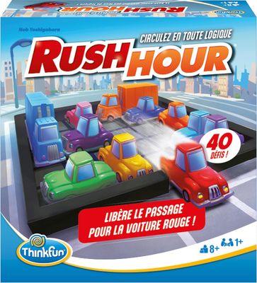ThinkFun - Rush Hour - Jeu de logique et de défis - Casse-tête - Embouteillage - 40 défis 4 Niveaux - 1 Joueur ou Plus