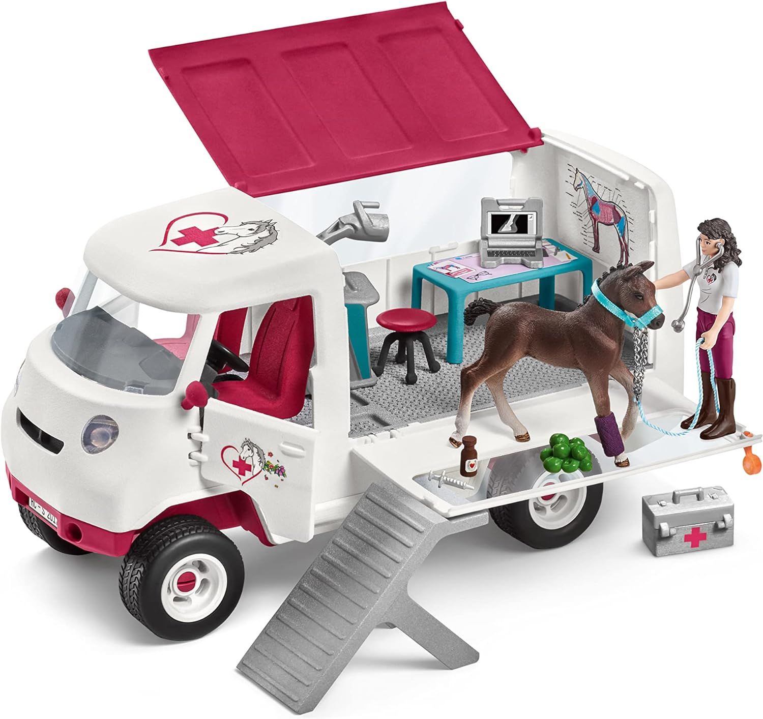 SCHLEICH - Vétérinaire Mobile avec Poulain Hanovrien, gamme Horse Club, cheval