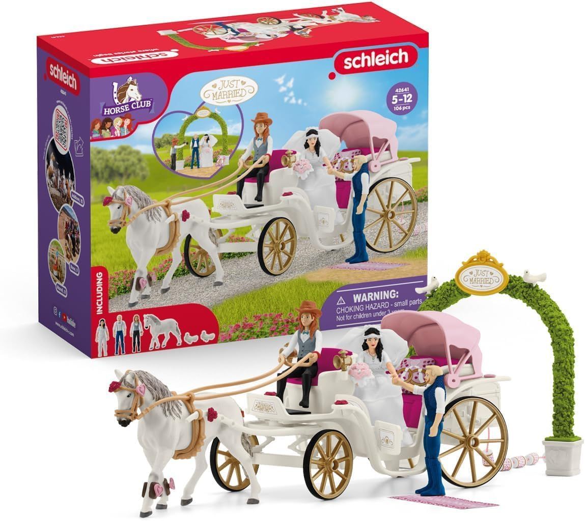 Schleich 42641 La calèche des mariés, dès 5 ans, HORSE CLUB