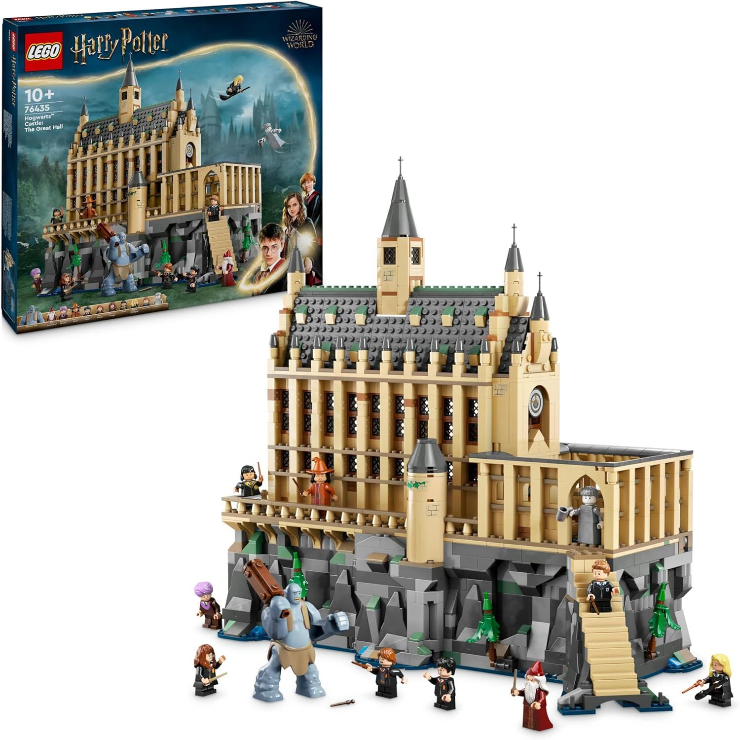 LEGO Harry Potter Le Château de Poudlard : la Grande Salle - Set à Collectionner - 11 Minifigurines, Dont Hermione Granger