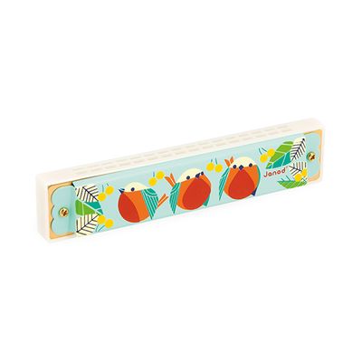 Janod Gioia Harmonica en bois, métal, musique à bouche