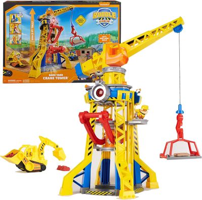 Ruben &amp; Compagnie - Brico Park - Grue de Chantier Interactive - Véhicule Figurine Ruben Et Compagnie À Collectionner - Avec Sable Magique Kinetic Sand - Pat Patrouille
