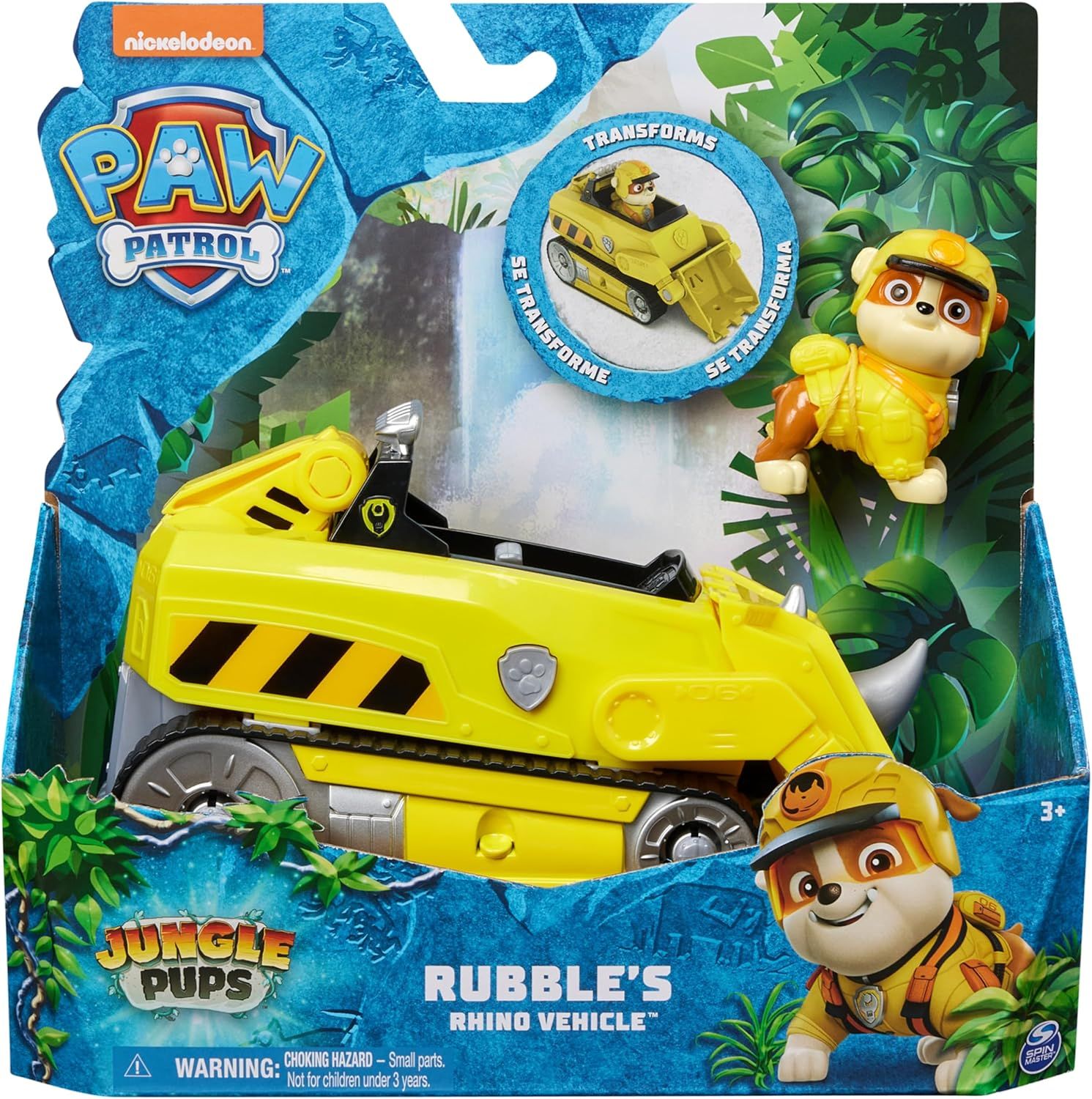 Paw Patrol - Pat Patrouille - Véhicule + Figurine Ruben Jungle Pups
