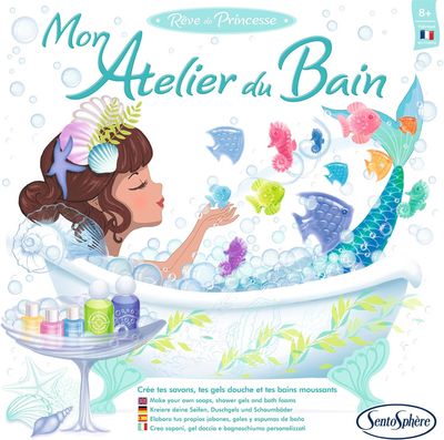 SentoSphère - MON ATELIER DU BAIN - Création de savons, gels douche et bains moussants - Kit DIY Cosmétique - Laboratoire Créatif - Rêve de Princesses