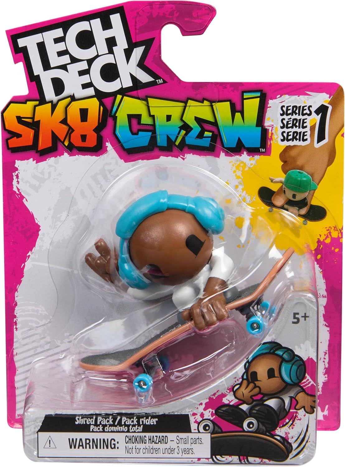 Tech Deck - Finger Skate - Pack De 1 Sk8 Crew