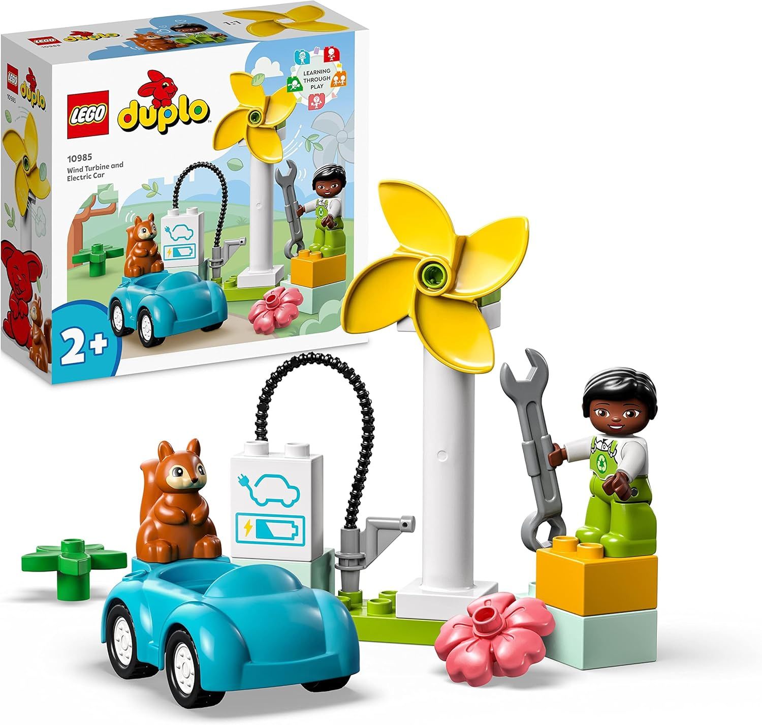 LEGO 10985 Duplo Ma Ville L’éolienne et la Voiture Électrique