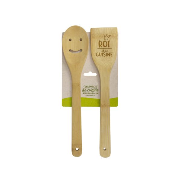Spatule en bois lot de 2 pièces, Roi de la Cuisine