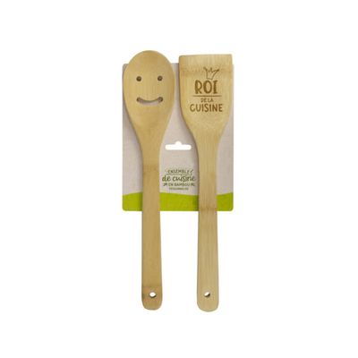 Spatule en bois lot de 2 pièces, Roi de la Cuisine