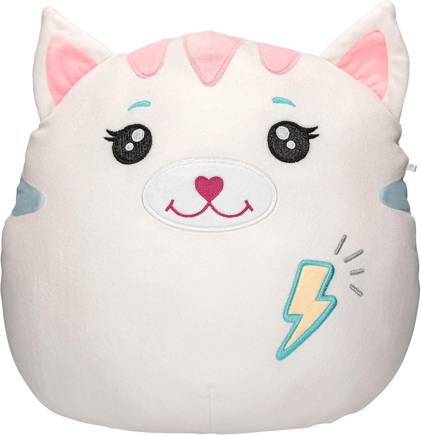 Depesche 13045 Ylvi Swoppies-Doudou Chat en Blanc, avec Effet Lumineux, éclair et Oreilles Pointues, Peluche