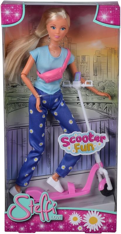 Poupée Steffi love Scooter fun (avec trottinette et portable natel)