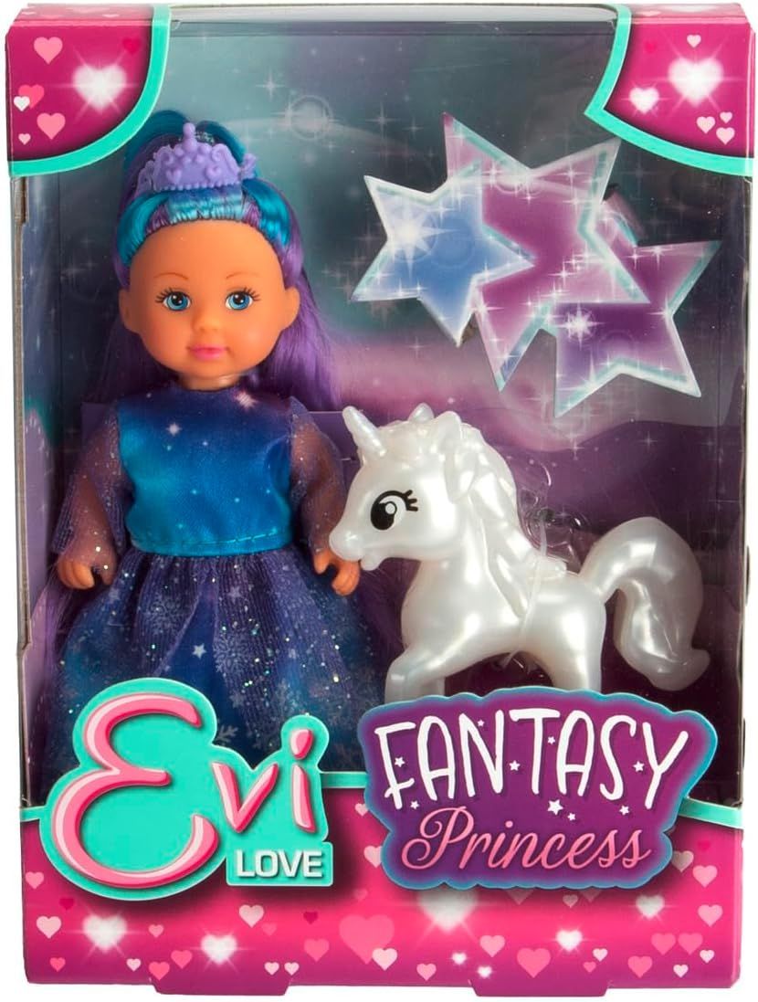 Poupée Evi love Princesse Fantaisie avec licorne blanche