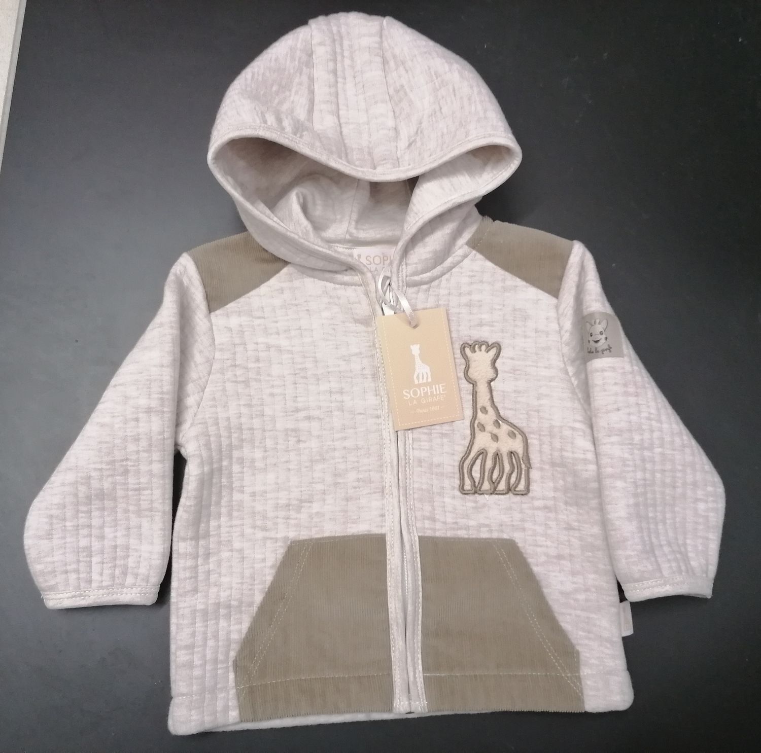 Jaquette beige avec capuchon Sophie la Girafe